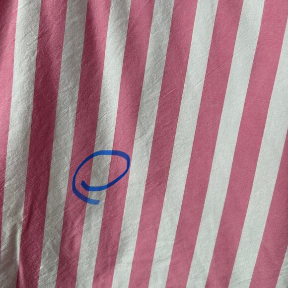 LOFT Striped Button Up Shirt Women’s Medium Pink Relaxed Fit Pockets - Picture 5 of 10